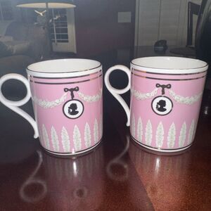 Set Of 2 Wedgwood Archive Mug Pink Cameo Out of print Rare item Japan